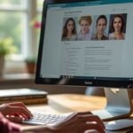 Ontdek de opwinding van 18+ sexchatten zonder account - gratis! Een persoon zit aan een bureau met een computermonitor en boeken