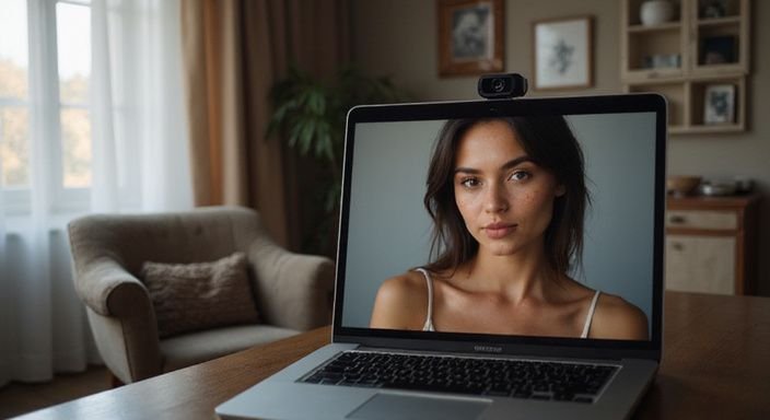 Een vrouw met natuurlijke schoonheid zittend in een gezellige slaapkamer. Een vrouw met natuurlijke schoonheid zittend in een gezellige slaapkamer.