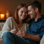 Man zoekt vrouw voor sexcontact: Vind jouw passionele date hier! Een jongeman en vrouw zitten op een bank en converseren warm