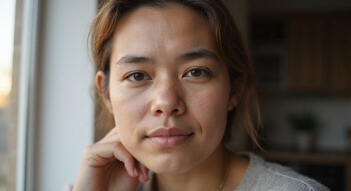 Een ontspannen portret van een persoon met een natuurlijke uitstraling die huisvrouwen sexcontact wil.